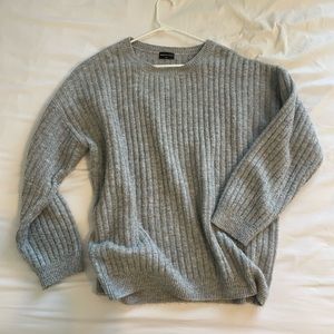 White Fox Boutique Oversized Sweater in Grey (Size S/M)